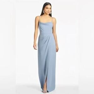 Sachin & Babi-NWT- Paulina Slate Blue 4-Way Stretch Crepe Gown Sz:4 Ret$325